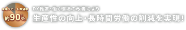 業務効率化・コスト削減・従業員満足度UPを実現！