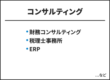 コンサルティング　・財務コンサルティング・税理士事務所・ERP
