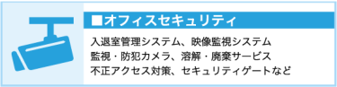 オフィスセキュリティ（入退室管理システム、映像監視システム、監視・防犯カメラ、不正アクセス対策など））