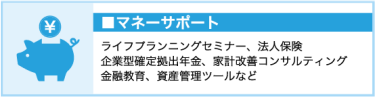 マネーサポート（ライフプランニングセミナー、法人保険など）