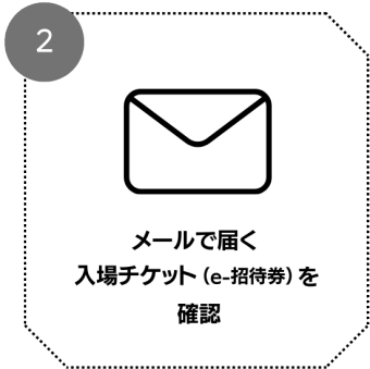 メールで届く入場チケット(e-招待券)を確認