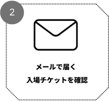 メールで届く入場チケットを確認