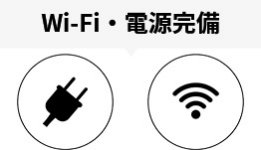 Wi-Fi・電源完備