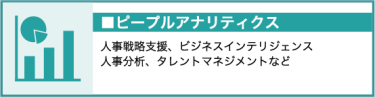 ピープルアナリティクス（人事戦略支援、ビジネスインテリジェンス、人事分析、タレントマネジメントなど）